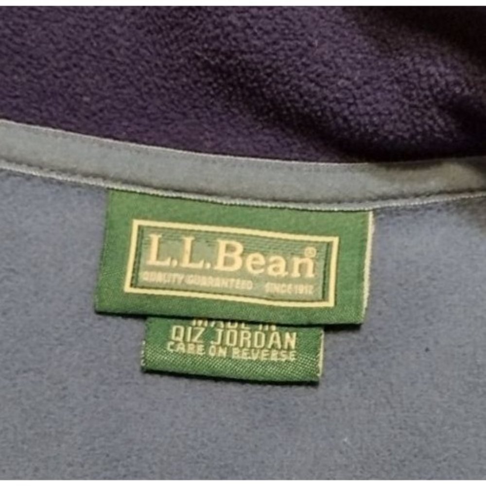 L.L. Bean Men's Vintage Fleece Zip Up Polartec Navy Blue XL Sweatshirt - Picture 4 of 7